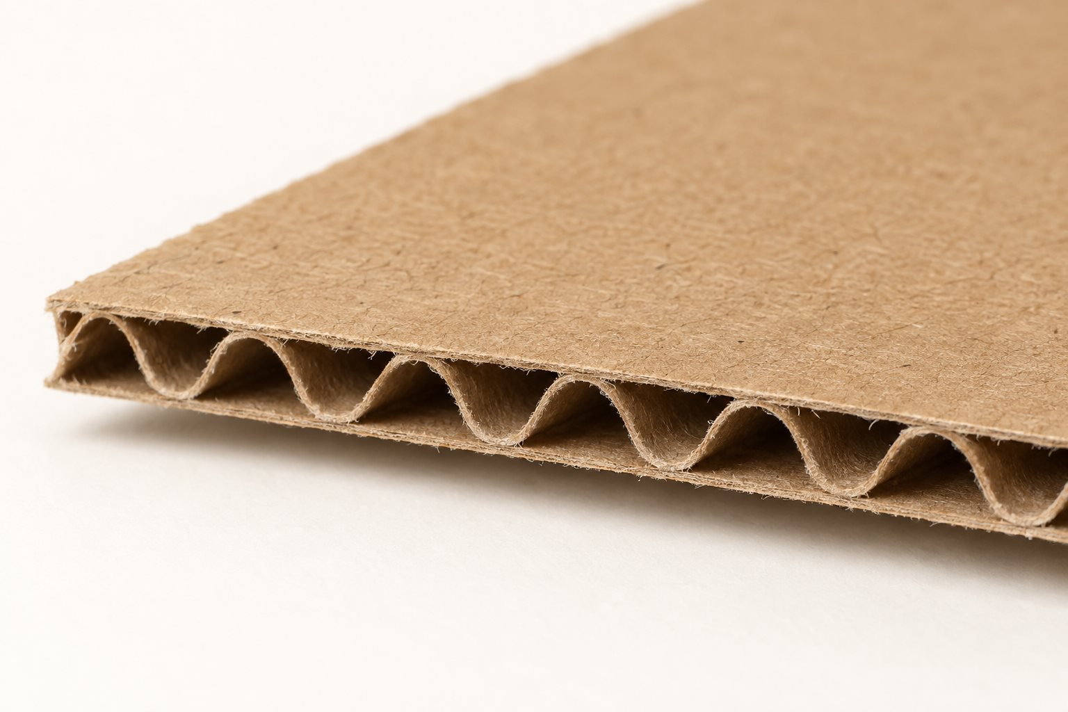 Illustration of corrugated cardboard construction