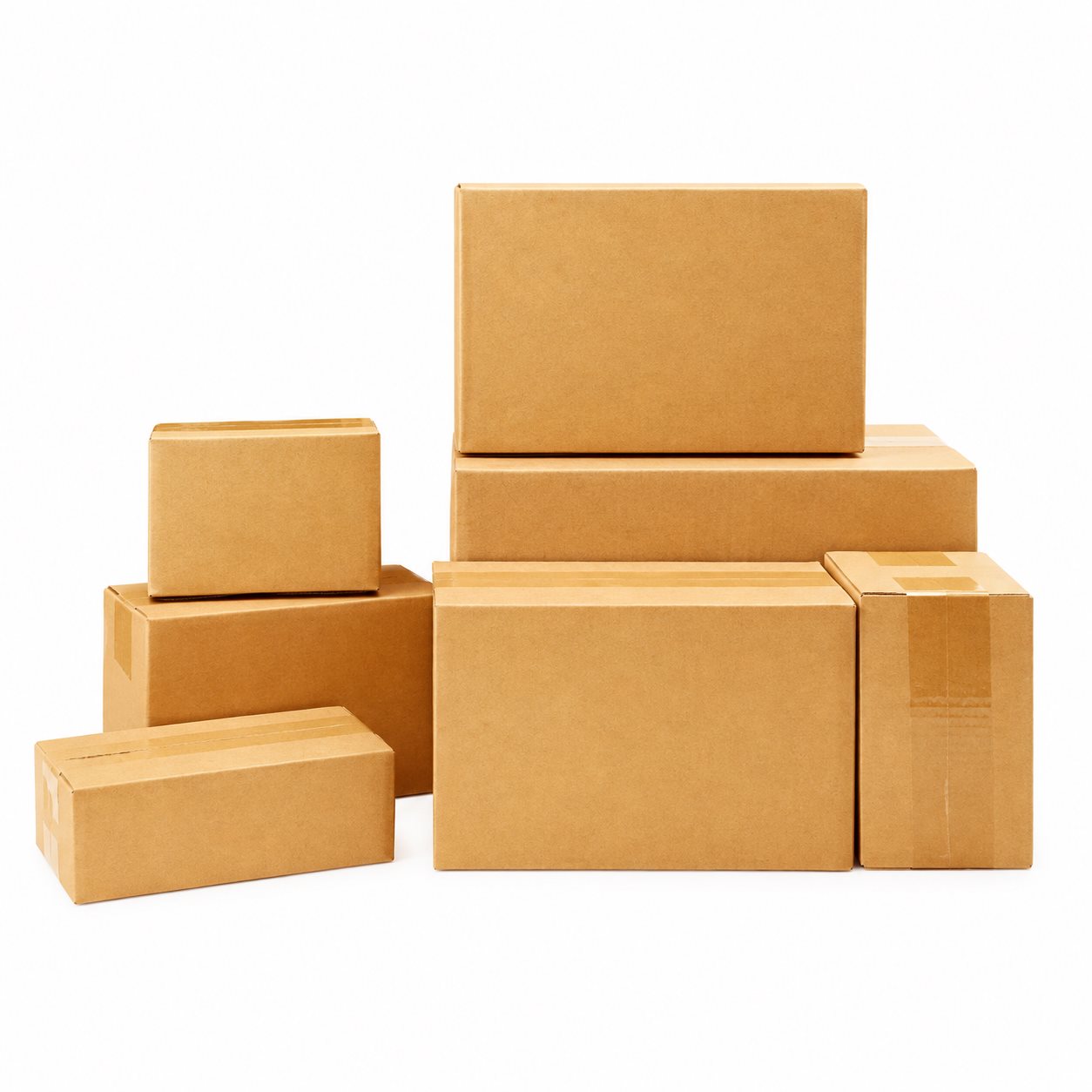 Assorted corrugated shipping carton styles
